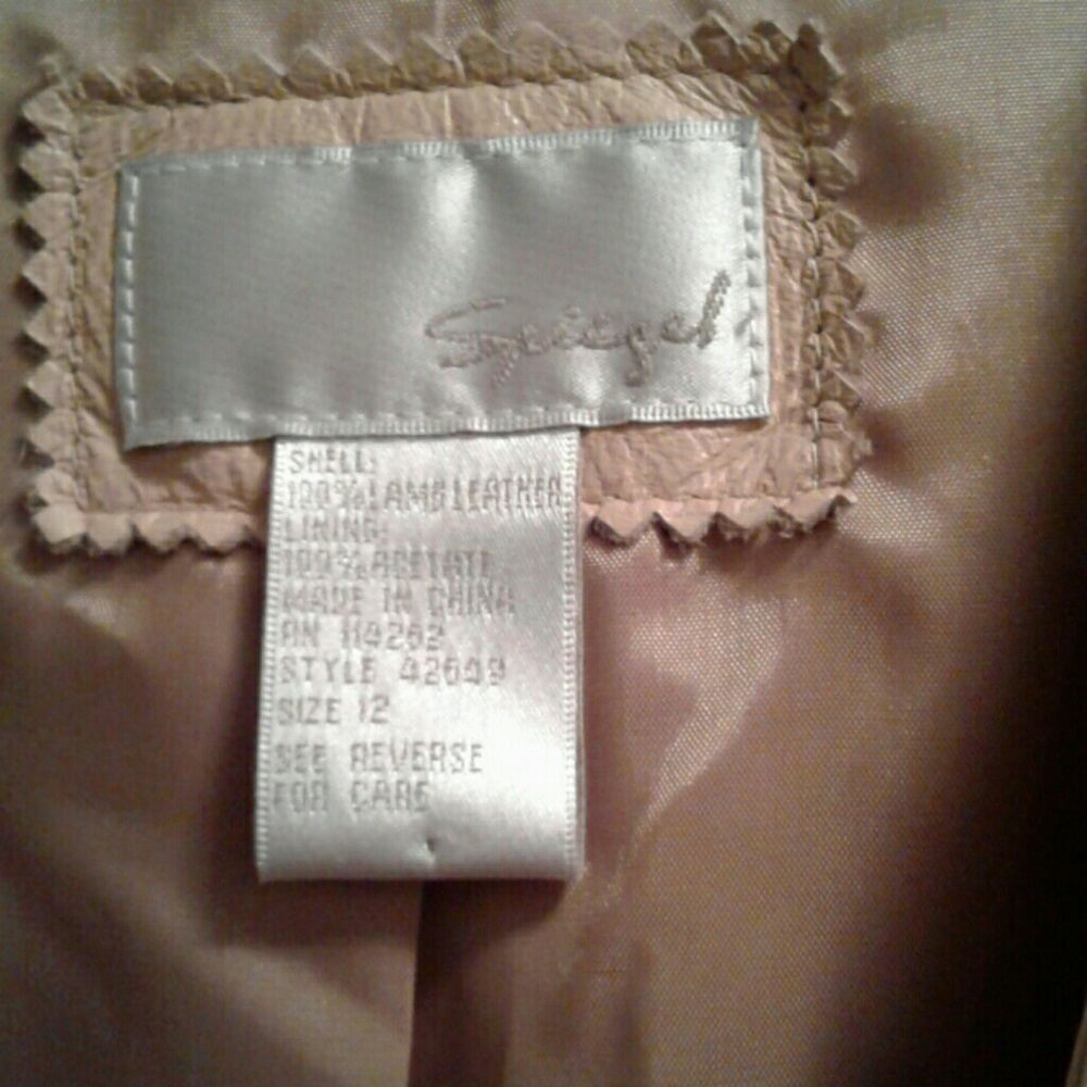 Camel Leather Jacket - image 2